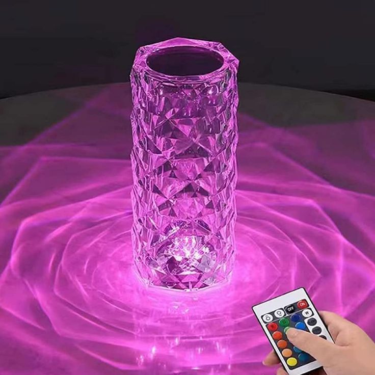 Diamond Rose Crystal Lamp (16 RGB Colors)