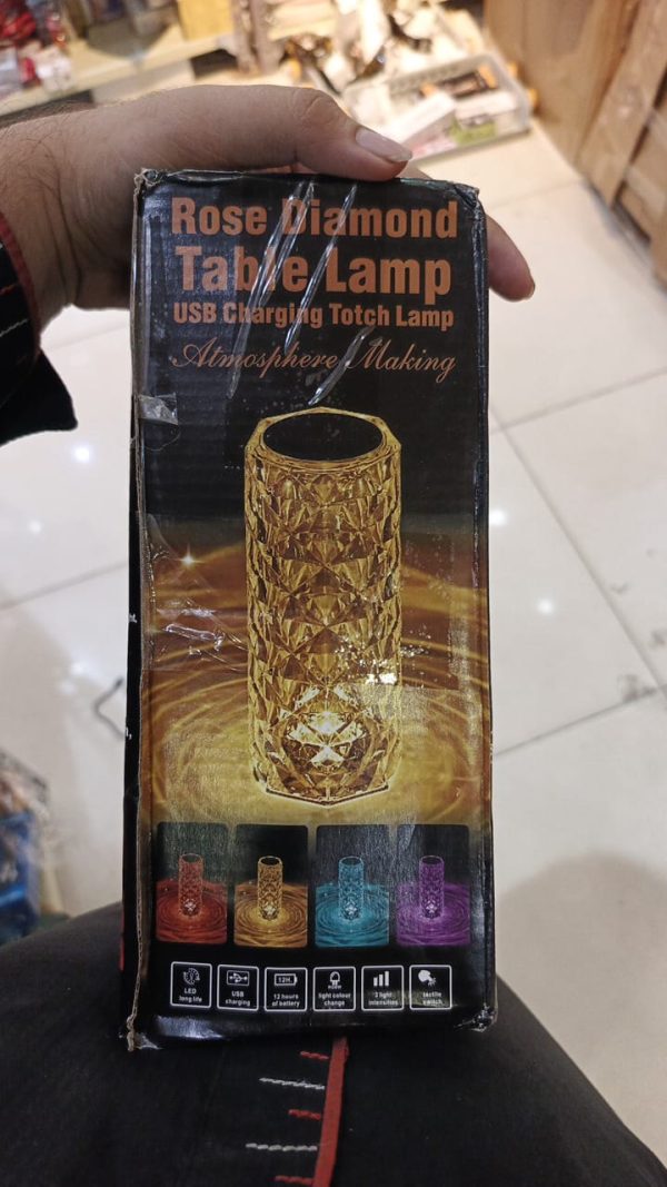 Diamond Rose Crystal Lamp (16 RGB Colors)